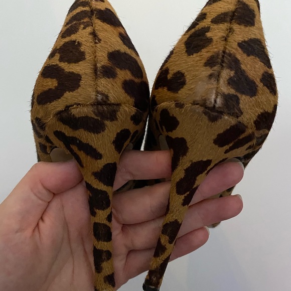 Calf Hair Leopard Print Pumps - Picture 3 of 4